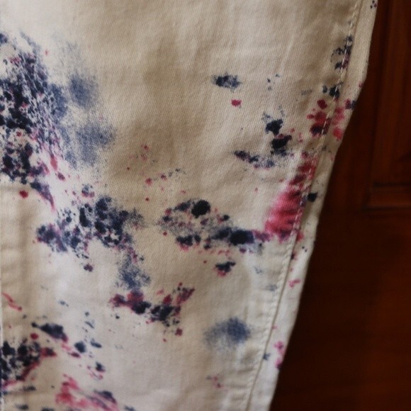 7 Star White Splatter Painted Skinny Jean's 29 - Picture 11 of 14
